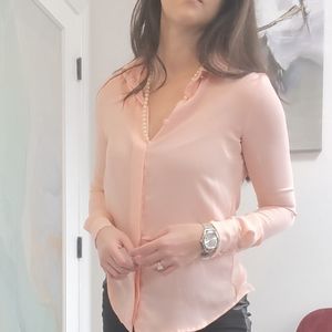H&M Pink Button Down Size 2